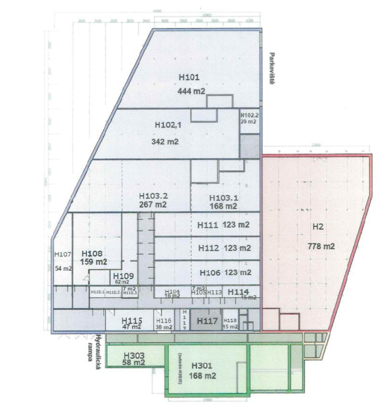 Schematický plán nemovitosti